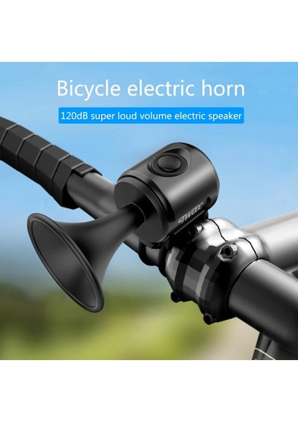 Siyah Stil Elektrikli Bisiklet Korna Zili 120DB Yüksek Sesle Uyarı Sesi Su Geçirmez Bisiklet Bisiklet Zili Mtb Scooter Için Bisiklet Bisiklet Aksesuarları (Yurt Dışından)