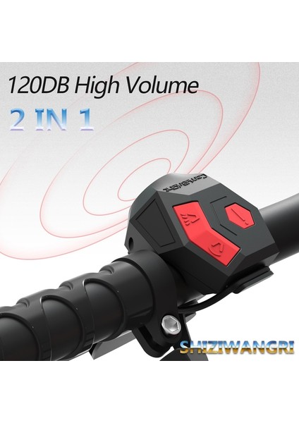 Siyah Stil 120DB Elektrikli Bisiklet Kornası Bisiklet Yüksek Sesle Zil Bisiklet Zili Elektrikli Uyarı Sesi Pil ile Scooter Için Bisiklet Aksesuarları (Yurt Dışından) fiyatları