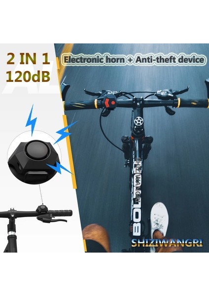Siyah Stil 120DB Elektrikli Bisiklet Kornası Bisiklet Yüksek Sesle Zil Bisiklet Zili Elektrikli Uyarı Sesi Pil ile Scooter Için Bisiklet Aksesuarları (Yurt Dışından) modelleri