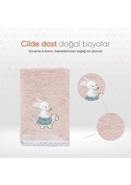 Hero Nakışlı Bebek Çocuk Banyo Havlusu (70x140) Bunny