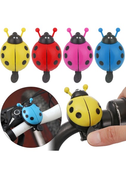 Mavi Stil Güzel Uğur Böceği Bisiklet Zili Güvenlik Uyarı Çocuk Erkek Kız Gidon Sevimli Çocuk Böceği Boynuz Plastik Bisiklet Aksesuarları Yeni (Yurt Dışından) modelleri