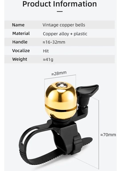 No.4 Stili Klasik Bisiklet Zili Genel Dağ Bisikleti Bakır Alaşımlı Mini Retro Çan Scooter Yol Bisiklet Aksesuarları Bisiklet Aksesuarları (Yurt Dışından) modelleri