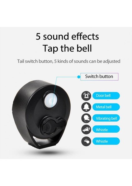 Mavi Stil 280 Mah Lityum Pil Mtb Bisiklet Kornası USB Şarj Beş Ses Elektrikli Korna Su Geçirmez Bisiklet Zili Ses Alarmı Bisiklet Aksesuarları (Yurt Dışından) fiyatları