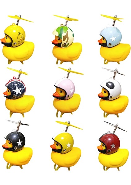 NO.6 stili Ördek bisiklet zili Lastik Ördek Bisiklet Aksesuarları Karikatür Ördek Kafası Işık Ördek Bisiklet Zili Ördek Kask Oyuncaklar Çocuklar Yetişkinler Için (Yurt Dışından)