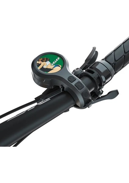 C Tarzı Enlee Bisiklet Elektrikli Korna Yüksek Sesle Dağ Bisikleti Zili Yol Araba Zili Alarmı Anti-Hırsızlık Cihazı Su Geçirmez USB Şarj Edilebilir (Yurt Dışından) fırsatları