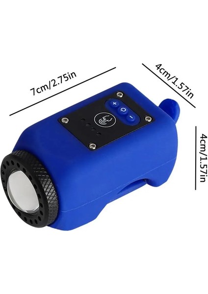 Mavi Stil Bisiklet Kornası Elektrikli Bisiklet Zili Uzun Menzilli Işık ile 110DB Bisiklet Zili Ipx5 Su Geçirmez Çocuk Bisikleti Korna Hoparlör Siren Hooter (Yurt Dışından)