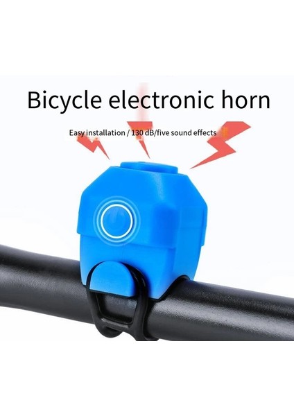 Siyah Stil Bisiklet Elektronik Korna Şarj Edilebilir Güvenlik Alarm Kornası Bisiklet Gidon Alarm Zili USB Şarj Edilebilir Bisiklet Sürme Aksesuarları (Yurt Dışından)