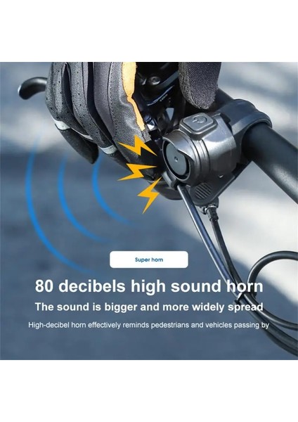 Siyah Stil USB Şarj Edilebilir Bisiklet Motosiklet Elektrikli Zil Korna Yol Bisikleti Dağ Bisikleti Çocuk Araba Uyarı Elektrikli Zil Bisiklet Accesso (Yurt Dışından) fırsatları