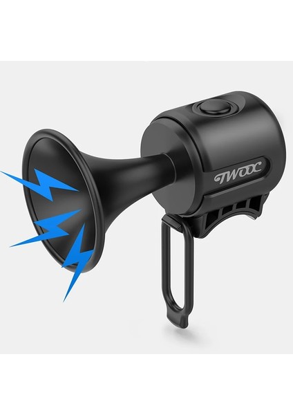 Siyah Stil 120DB Elektrikli Bisiklet Kornası Yüksek Sesle Bisiklet Bisiklet Bells Pil ile Suya Dayanıklı Bisiklet Aksesuarları Bells Düdük (Yurt Dışından)