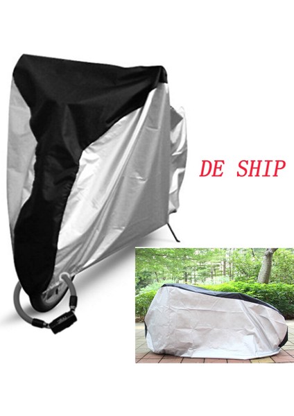 Siyah Stil Su Geçirmez Araba Kılıfı Açık Bisiklet Koruyucu Motosiklet Barınak Motosiklet Güneş Koruması (Yurt Dışından)