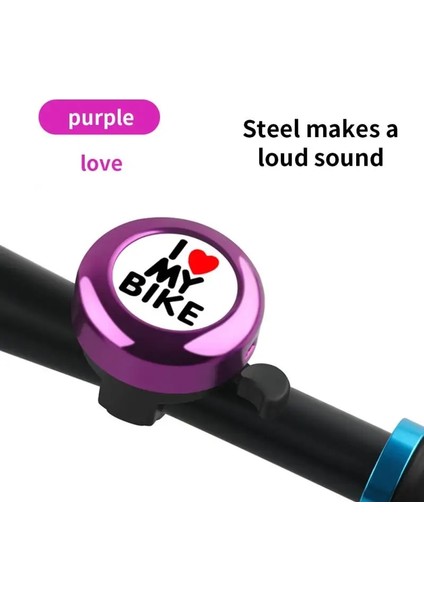 Mor Tarzı Bisiklet Gidon Çan Pas Geçirmez Süper Yüksek Sesle M Bisikletleri Bells Çocuk Bisiklet Bisiklet Kornası Bells Su Geçirmez Taşınabilir Loud (Yurt Dışından)