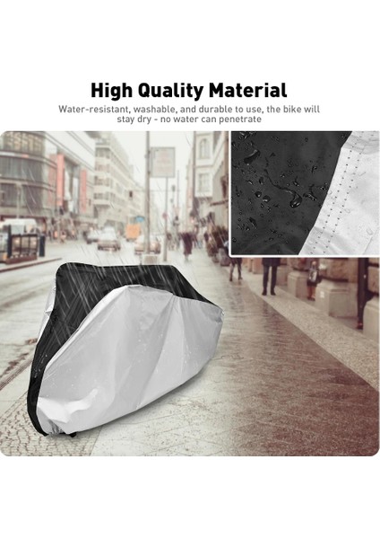 Tam Gümüş Tarzı L Boyutu Bisiklet Örtüsü Bisiklet Yağmur Kılıfı Bisiklet Su Geçirmez Toz Geçirmez Uv Dayanıklı Kar Geçirmez Tüm Mevsim Koruyucu Kapaklar Bisiklet Aksesuarları (Yurt Dışından) fırsatları