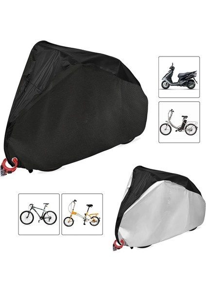 Tam Gümüş Tarzı L Boyutu Bisiklet Örtüsü Bisiklet Yağmur Kılıfı Bisiklet Su Geçirmez Toz Geçirmez Uv Dayanıklı Kar Geçirmez Tüm Mevsim Koruyucu Kapaklar Bisiklet Aksesuarları (Yurt Dışından) indirimleri