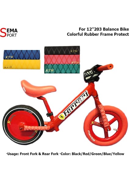 Mavi Stil Satışta Bisiklet Aksesuarları Ktw Bisiklet Koruyucusu Denge Bisikleti Için Ön ve Arka Çatal Itme Bisikleti Renkli Kauçuk Çerçeve Koruyucusu (Yurt Dışından) fiyatları