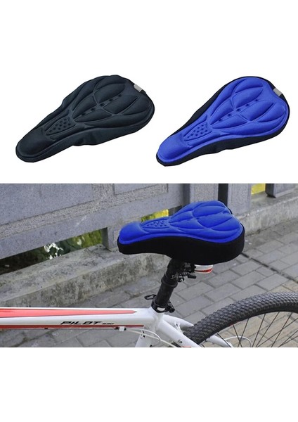 Mavi Stil Yeni Bisiklet Bisiklet Bisiklet Silikon Sele Koltuk Örtüsü Silika Jel Yastık Yumuşak Ped SAL99 (Yurt Dışından) fırsatları