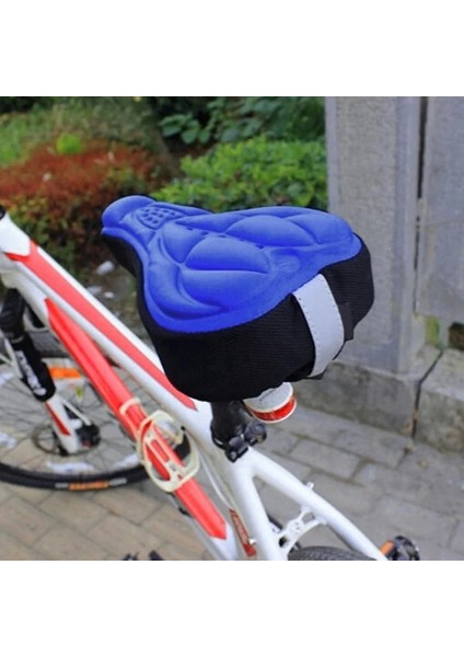 Mavi Stil Yeni Bisiklet Bisiklet Bisiklet Silikon Sele Koltuk Örtüsü Silika Jel Yastık Yumuşak Ped SAL99 (Yurt Dışından) indirimleri