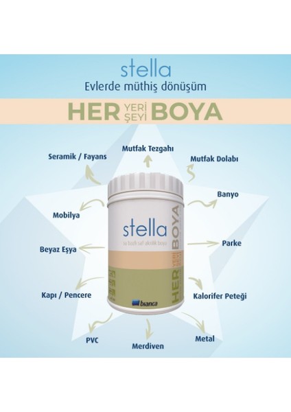 Stella Set Boya 1lt-Mermer Efekt Sprey - Maximo Sıvı Cam - Ipek Fırça ve Boyama Seti - 77 Renk Seçeneği