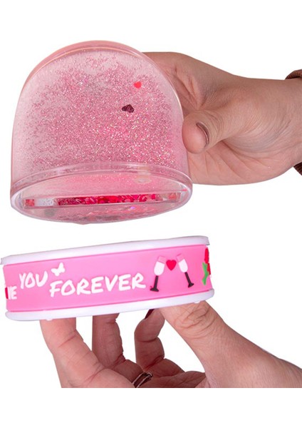 LED Işıklı Müzikli Forever Love Kiss Yazılı Kar Küresi Fotoğraf Çerçevesi fiyatları