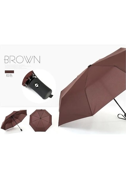 Hss Tam Otomatik Çanta Boy Kahverengi Şemsiye-Kırmızı (Yurt Dışından) fırsatları