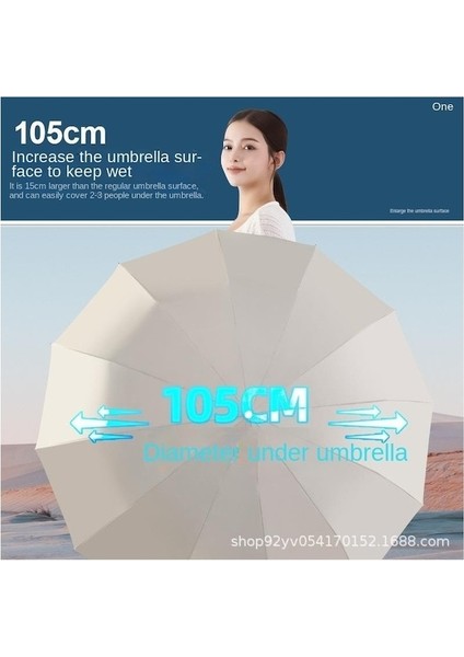 Lbw Otomatik Güneş Şemsiyesi Uv Moda Otomatik Şemsiye - Bej (Yurt Dışından)