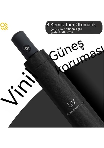 8 Kemikli Uv Güneş Koruyucu Şemsiye Vinil Güneş Koruyucu Şemsiye (Yurt Dışından)