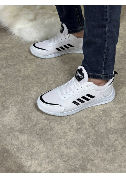Günlük Erkek Sneaker Fileli Bağcıklı Rahat Esnek Dikiş Detaylı Yürüyüş Spor Ayakkabı 1453
