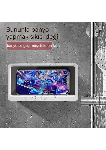 Banyo Su Geçirmez Cep Telefonu Kutusu Duvara Monte Buğu Önleyici Duş Kovalayan Drama Cep Telefonu Saklama Kutusu (Yurt Dışından)