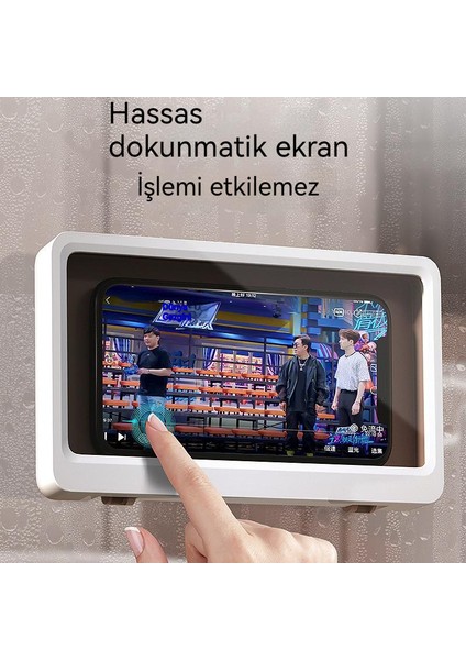 Banyo Su Geçirmez Cep Telefonu Kutusu Duvara Monte Buğu Önleyici Duş Kovalayan Drama Cep Telefonu Saklama Kutusu (Yurt Dışından)