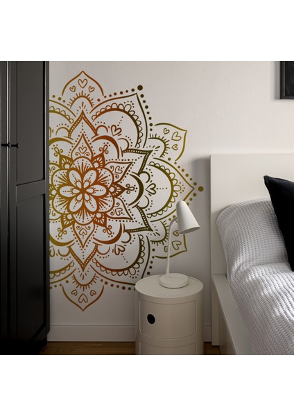 Bohemian Yaratıcı Mandala Çiçek Stickers, Oturma Odası Foyer Evde Arka Plan Dekorasyon Duvarı Stickers (Yurt Dışından)