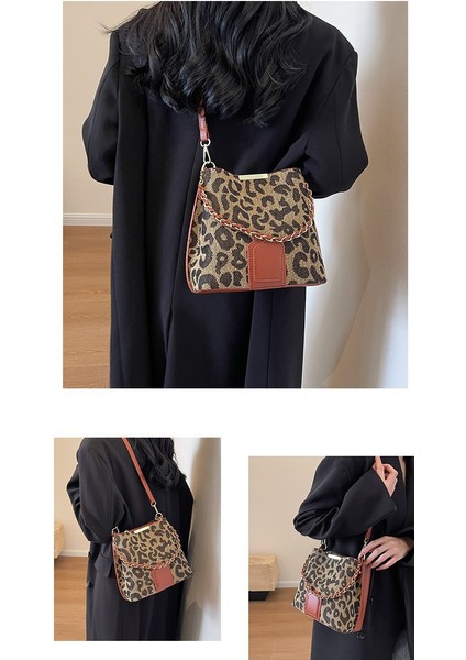Moda Leopardlı Parmak Çantası ile Yüksek Kaliteli Paket Çantası (Yurt Dışından)