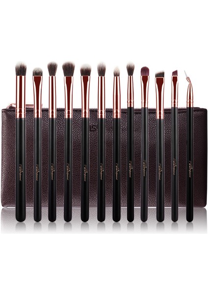 12 Rose Gold Eye Shadow Brush Set Professional Eye Makeup Brush Package Complete Set Of Makeup Tools (Yurt Dışından)