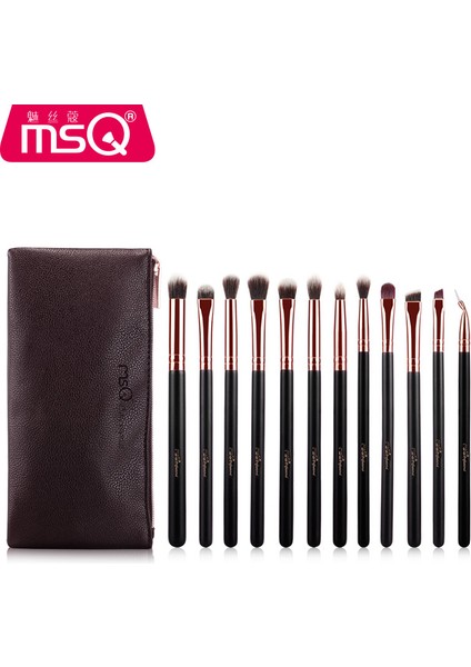 12 Rose Gold Eye Shadow Brush Set Professional Eye Makeup Brush Package Complete Set Of Makeup Tools (Yurt Dışından)