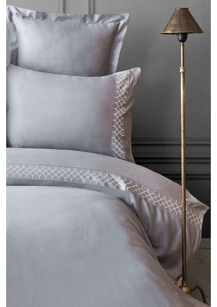 Hera Gray Çift Kişilik %60 Bambu %40 Pamuk Nakışlı Nevresim Takımı modelleri