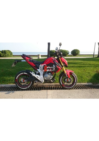 Bridgestone Motorsiklet Lastik Yazısı Sticker 8 Adet (Rks Mondial Falcon Kuba Yamaha Honda Tüm Motorlara Uyumlu)