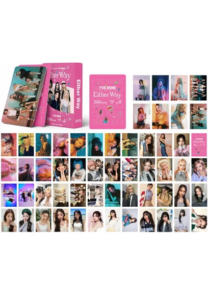 55PCS Kpop Ive Lomo Kartları Her Iki Şekilde De 2023 Yeni Albüm Ive Mal Kartpostallar Hayranlar Için Tebrik Kartları (B-Laser) (Yurt Dışından)