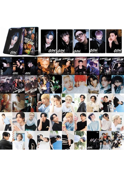Kpop Ateez 55PCS Ateez Grubu Lomo Kartları Ateez The World Ep.2: Outlaw Yeni Albüm Ateez Fan For Geviyesi (B) (Yurt Dışından)