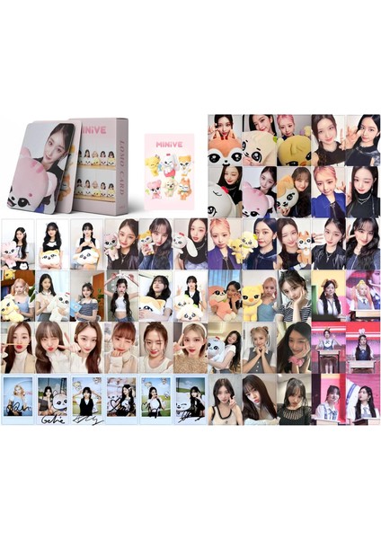Kpop Ive Lomo Kartları 55PCS Ive Minive Yeni Fotoğraf Albümü Ive Mini Lomo Hayranlar Için Kartpostallar (Yurt Dışından)