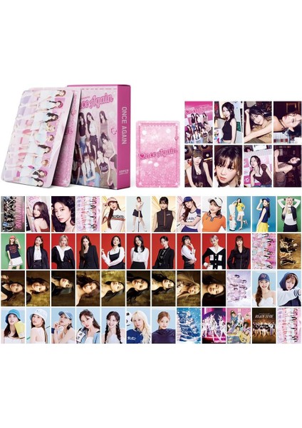 Elefad Kpop Twice Lomo Kartları 55PCS Bir Kez Daha Yeni Albüm Fotocards Iki Kez Mini Lomo Kartpostallar Fan (A) (Yurt Dışından)