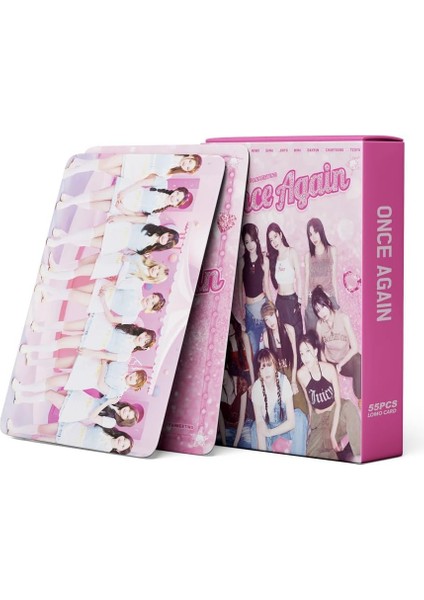 Elefad Kpop Twice Lomo Kartları 55PCS Bir Kez Daha Yeni Albüm Fotocards Iki Kez Mini Lomo Kartpostallar Fan (A) (Yurt Dışından) modelleri