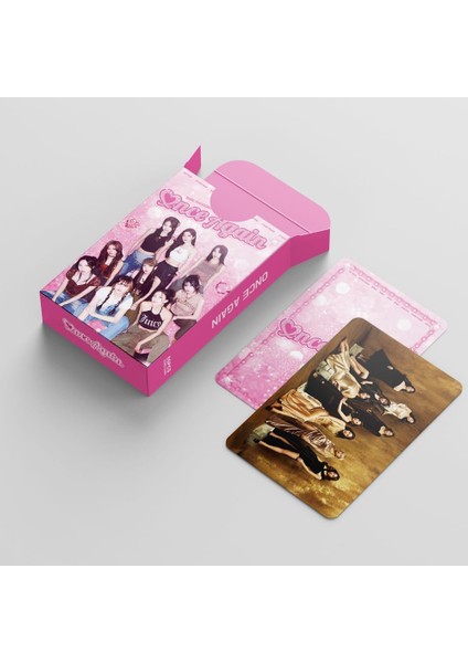 Elefad Kpop Twice Lomo Kartları 55PCS Bir Kez Daha Yeni Albüm Fotocards Iki Kez Mini Lomo Kartpostallar Fan (A) (Yurt Dışından) fırsatları