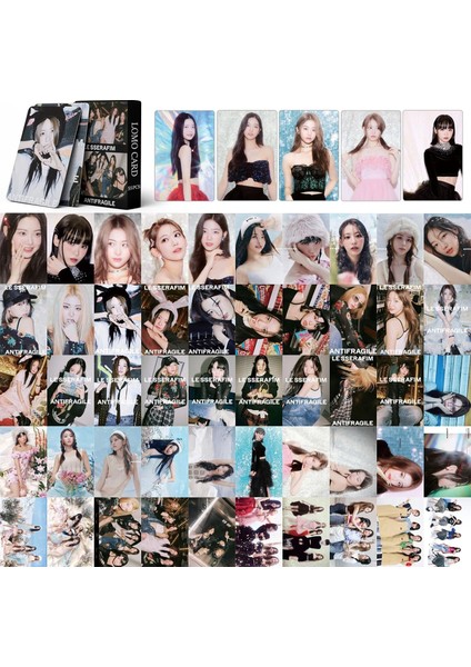 55PCS Lesserafim Lomo Kartları Lesserafim Antifragene Albüm Lesserafim Fotocards Kpop Merch Lesserafım Hayranlar Için Özel Yetkili (B) (Yurt Dışından) fiyatları