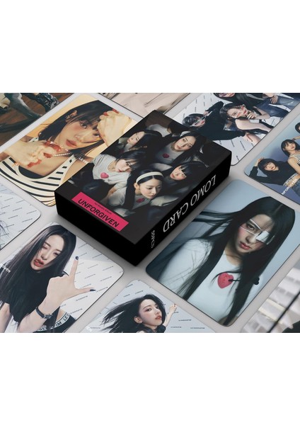 Lesserafim Lomo 55PCS Lesserafim Unforgiven Yeni Albüm Lesserafim Kartpostallar Hediyesi Hayranlar Için (Yurt Dışından)