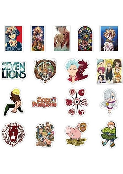 50 Paket Yedi Ölümcül Günah Çıkartması Yedi Ölümcül Günah 50 Parçası Anime Su Geçirmez Graffiti Çıkartmaları Dizüstü Bilgisayar Araba Tampon Kask Bisiklet (Yurt Dışından) modelleri