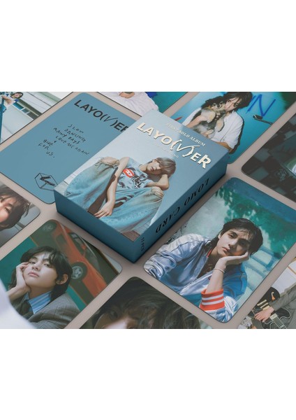 55PCS Bangtan Boys V Kim Taehyung Photocards Bts Kim Tae Hyung Lomo Bts Kim Tae Hyung Layo Layo Solo Fan (V-Layover2) (Yurt Dışından)