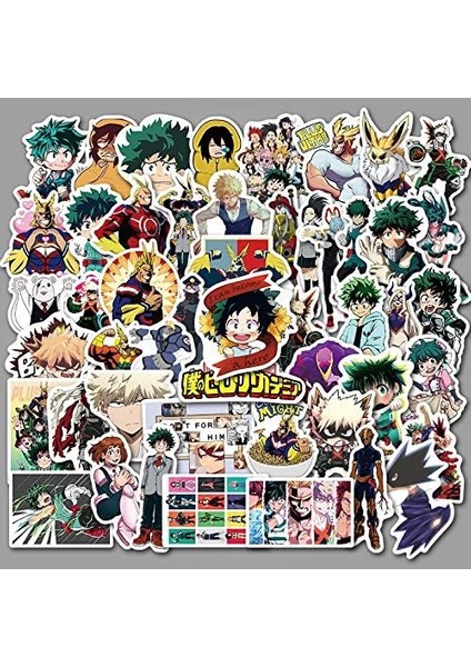 Kahramanım Accademia Stickers Of My Hero Accademia Anime Su Geçirmez Graffiti Stickers Dizüstü Bilgisayar Araba Tamponu Kask Bisiklet (Yurt Dışından) fiyatları