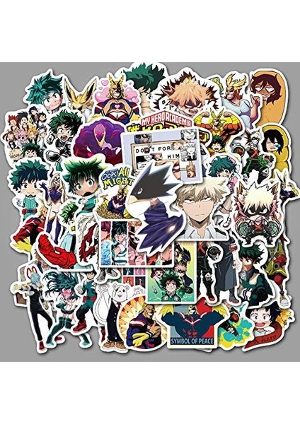 Kahramanım Accademia Stickers Of My Hero Accademia Anime Su Geçirmez Graffiti Stickers Dizüstü Bilgisayar Araba Tamponu Kask Bisiklet (Yurt Dışından) indirimleri