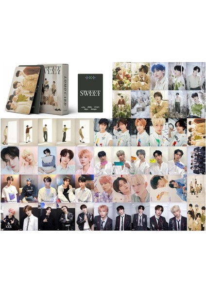 Kpop 55PCS Yarın x Birlikte Fotocards Txt Tatlı Yeni Albüm Txt Lomo Kartları Txt Kayıtlar Fan'ları (Beyaz) (Yurt Dışından)
