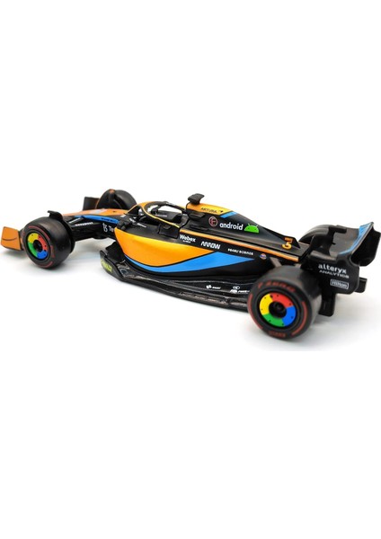 1:43 2022 F1 Mclaren MCL36 #3 Daniel Ricciardo #4 Lando Norris Alaşım Lüks Araç Pres Döküm Araba Modeli Oyuncak (2022 MCL36 #3) (Yurt Dışından)