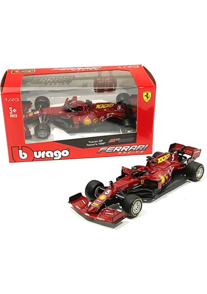 Model Araba Spor 1:43 2020 Ferrari Racing SF1000 Formula 1 F1 5 Sebastian Vettel (Yurt Dışından)