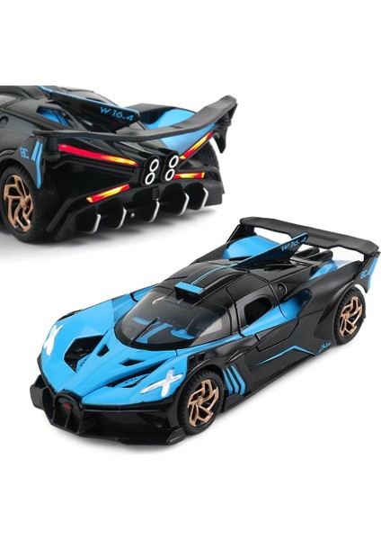 Döküm Oyuncak Araba Bugatti Bolide Spor Araba Modeli, Çinko Alaşım Simülasyon Döküm Geri Çekin Araçlar, 1:32 Ölçekli Mini Elektronik Süper Araba Oyuncakları Bebekler Çocuklar Için (Yurt Dışından)